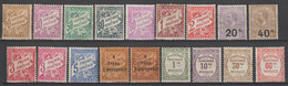 1919/1943 - MONACO - TAXE - YVERT N°11/26 + 17b + 25a * MH - COTE = 58.25 EUR. - Portomarken