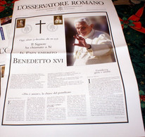 VATICAN 2022, DEATH POPE BENEDICT XVI° EXTR. EDITION NEWSPAPER OSSERVATORE ROMANO, SPECIAL CANCEL - Covers & Documents