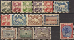 31220# GROENLAND LOT TIMBRES * Entre N° 1 & 18 * CHARNIERES PROPRES Cote 200 Euros - Lots & Serien