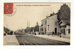 Cpa La Gare De CHAMPIGNY La Chapelle Courion Vinneuf - Champigny