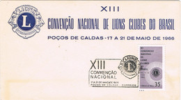 48291. Carta POÇOS De CALDAS (Brasil) 1966. Convençao, Convencion LYONS Club - Lettres & Documents