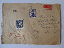 Romania/Strehaia:Register.expres Envelope Rare Stamp 1960/Envel.recom.expres Rare Timbre De 1960 - Brieven En Documenten