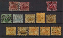 WESTERN AUSTRALIA - 1863+ Range Of 'SWAN' Adhesives With Various Numeral Duplex's (**) Swan Bird RARE SET - Gebraucht