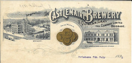 Australie -  Brisbane 1893 - Castlemaine Brewery & Quinlan.Gray And Company Limited Brisbane. - Australia