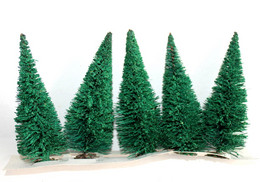 BUSCH - LOT De 5 ARBRE, SAPIN - DECOR PAYSAGE HO - H:10cm MINIATURE TRAIN - NEUF - MODELISME FERROVIAIRE  (1712.70) - Décors