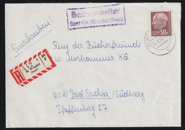 Einschreibebrief Portorichtig Mit MiNr. 422 (EF) Von Baltersweiler über St. WENDEL (Landpoststempel) Nach Bad Sachsa - Storia Postale