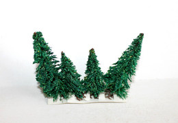 BUSCH - LOT De 4 ARBRE, SAPIN - DECOR PAYSAGE HO, H:6 & 8cm MINIATURE TRAIN NEUF - MODELISME FERROVIAIRE  (1712.72) - Decorazione