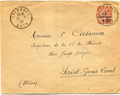 FRANCE LETTRE AFFRANCHIE AVEC LE N°250 ( C. A. ) DEPART JALOGNES 26-7-29 CHER POUR LA FRANCE - 1927-31 Caisse D'Amortissement