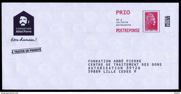 FONDATION  ABBE  PIERRE -  Postréponse Prio Neuf Marianne L'engagée  380038 - Prêts-à-poster: Réponse