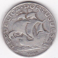 Portugal, 5 Escudos 1948, En Argent, KM# 581 - Portogallo