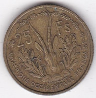 Afrique Occidentale Française 25 Francs 1956 , Bronze Aluminium, LEC# 18 , KM# 7 - Africa Occidentale Francese