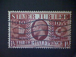 Great Britain, Scott #228, Used (o), 1935 King George V, Silver Jubilee, 1½d, Red Brown - Neufs