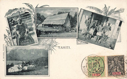 CPA TAHITI - F Homes - Carte Multivues - Marquisiens - Reine Vaikehu - Taiohae - 1904 - Tahiti