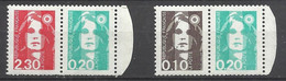 France Paires N° 2614 Et 2617   Impression Recto Verso    Neufs  * *   B/TB      Voir Scans     Soldé ! ! ! - Unused Stamps