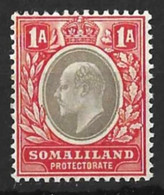 SOMALILAND PRO.......KING EDWARD VII...(1901-10..)....1a.........SG33...........MH.. - Somaliland (Protectorate ...-1959)