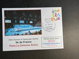 (3 N 12) 2024 France - Paris Olympic Games (1-1-2023) Location - Ile De France - La Defense Arena (Swimming + Water Polo - Estate 2024 : Parigi