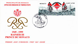 " V° JUMPING INTERNATIONAL DE MONTE-CARLO " Sur Enveloppe 1er Jour De 1998. N° YT 2198 Parfait état FDC - Salto