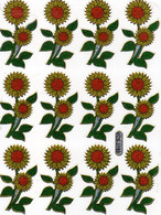 Sonnenblummen Aufkleber Metallic Look / Sunflowers Sticker - Scrapbooking