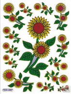 Sunflowers Aufkleber Metallic Look / Sunflower Sticker 1 Sheet - Scrapbooking