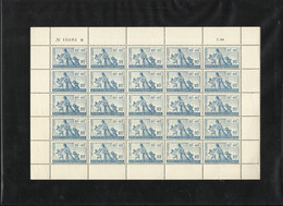 Feuille Entière De 25 Numérotée Colonies Générales N° 66 Ou France Libre N° 7 Neufs * * B/ TB  Voir Scans  Soldes ! ! ! - War Stamps