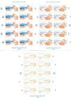 1999. Kazakhstan, Fauna Of Kazakhstan, Fox, Wolf, Karsak, 3 Sheetlets Of 10v, Mint/** - Kasachstan