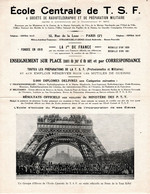 Ecole Centrale De T.S.F. - Radio - Tour Eiffel - Années 1930 - - Sonstige & Ohne Zuordnung