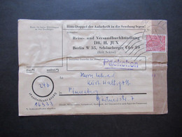 Berlin (West) 1953 Berliner Bauten Nr.54 EF Auf Päckchen Adresse Berlin W35 (Brit. Sektor) - Pinneberg Stp. Päckchen - Brieven En Documenten