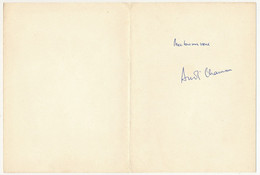 Signature Autographe D' André CHAMSON "Avec Tous Mes Voeux", Sur Carte De Voeux Format 12,5cm X 17cm - Autres & Non Classés