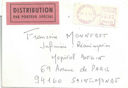 Vignette D'affranchissement De Guichet Camp - Dijon République - Distribution Par Porteur Spécial - 1969 Montgeron – White Paper – Frama/Satas
