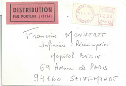 Vignette D'affranchissement De Guichet Camp - Dijon République - Distribution Par Porteur Spécial - 1969 Montgeron – Papier Blanc – Frama/Satas