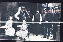 BOIS COLOMBES CAFE LA FOULE D APRES PLAQUE PHOTO OU CARTE ANCIENNE COLORISEE PAR MES SOINS - Cafés