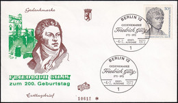 BERLIN 1972 Mi-Nr. 422 FDC - 1971-1980