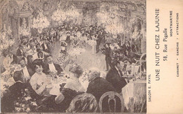 CPA COMMERCE - Cabaret - UNE NUIT CHEZ LAJUNIE - 58 Rue Pigalle - MONTMARTRE Salon E Pavil - Altri & Non Classificati