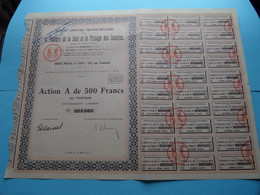S.A. FRANCO-BULGARE La Filature De La Soie Et Le Tissage Des Soieries ( Voir SCANS ) Numéro 003986 > Action De 500 Fr. ! - Textiel