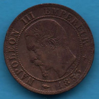 FRANCE 1 CENTIME 1853 BB KM# 775 NAPOLEON III EMPEREUR - 1 Centime