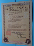 LA SEQUANAISE - Paris 1948 ( Voir / See SCANS ) Numéro 12748929 > 5.000 Francs Par Titre ! - J - L