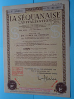 LA SEQUANAISE - Paris 1948 ( Voir / See SCANS ) Numéro 12748949 > 5.000 Francs Par Titre ! - J - L