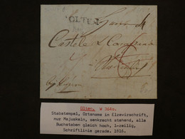 BL3 SUISSE BELLE LETTRE  RRR 1816   OLTEN A  ?  + +AFFRANCH. INTERESSANT++ - ...-1845 Voorlopers