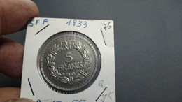 FRANCE 5 FRANCS 1933 KM# 888 (G#42-76) - 5 Francs