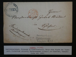 BL3 SUISSE BELLE LETTRE  RR 1848 LUCERNE   A ...?  +  +AFFRANCH. INTERESSANT++ - ...-1845 Vorphilatelie