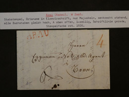 BL3 SUISSE BELLE LETTRE  1826  ARAU A  TANN ?    +  +AFFRANCH. INTERESSANT++ - ...-1845 Prephilately