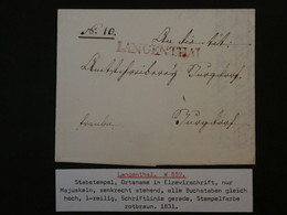 BL3 SUISSE BELLE LETTRE RR 1831 LANGENTHAL A  BURDORF  +  +AFFRANCH. INTERESSANT++ - ...-1845 Voorlopers