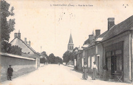 CPA FRANCE - 18 - MARMAGNE - Rue De La Gare - Animée - Other & Unclassified