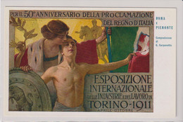 TORINO 50° ANNIVERSARIO DELLA PROCLAMAZIONE DEL REGNO D'ITALIA  1911 - Expositions