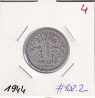 France 1 Franc 1944 Km#902.2 - 1 Franc