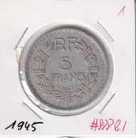 France 5 Francs 1945 Km#888b.1 - 5 Francs