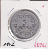 France 5 Francs 1947 Km#888b.1 - 5 Francs