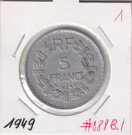 France 5 Francs 1949 Km#888b.1 - 5 Francs