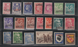 Algérie 1945-47 Série Courante 225-244, 20 Val ** MNH - Neufs