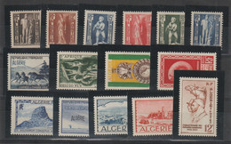 Algérie Année Complète 1952 Du 288 Au 302, 15 Val ** MNH - Unused Stamps